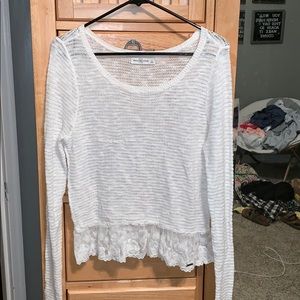 Abercrombie & Fitch White Knit Sweater